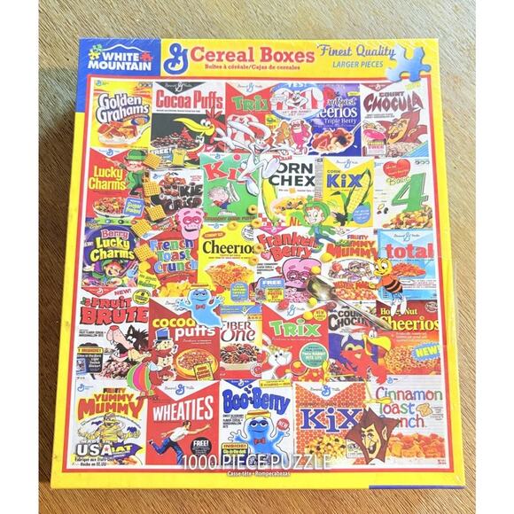 White Mountain 1000 piece Puzzle General Mills Cereal Boxes - Picture 1 of 6
